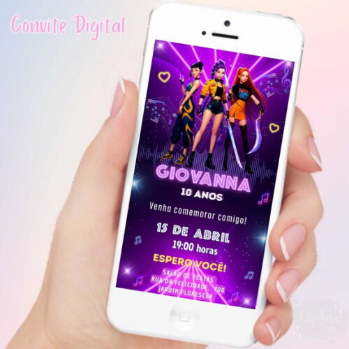 Convite Digital Guerreiras do K-pop