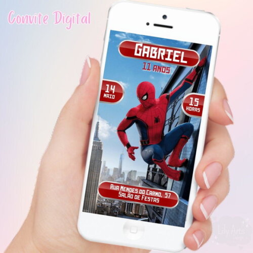 Convite Digital Homem Aranha