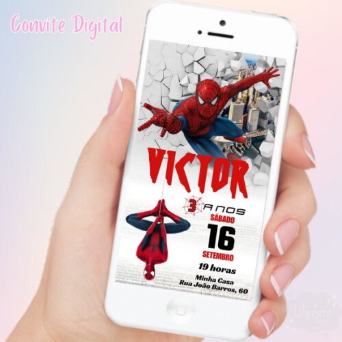 Convite Digital Homem Aranha