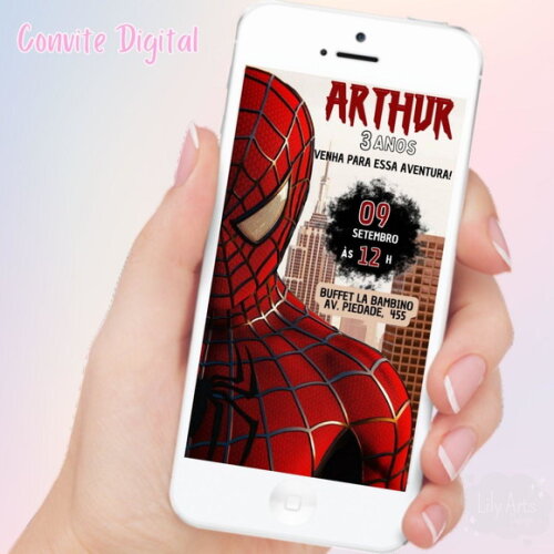 Convite Digital Homem Aranha