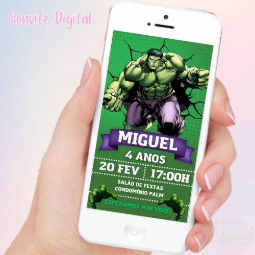 Convite Digital Hulk