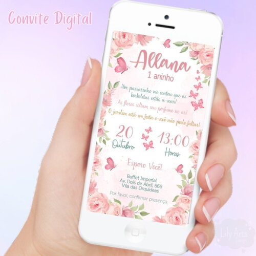 Convite Digital Jardim das Borboletas