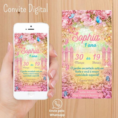 Convite Digital Jardim das Borboletas
