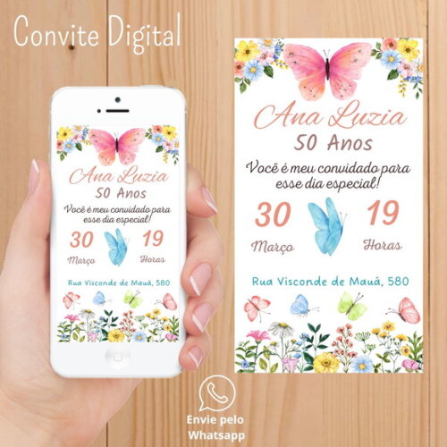Convite Digital Jardim das Borboletas