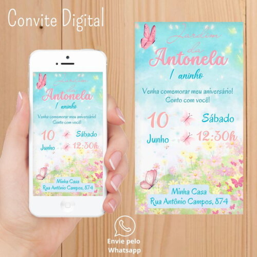 Convite Digital Jardim das Borboletas