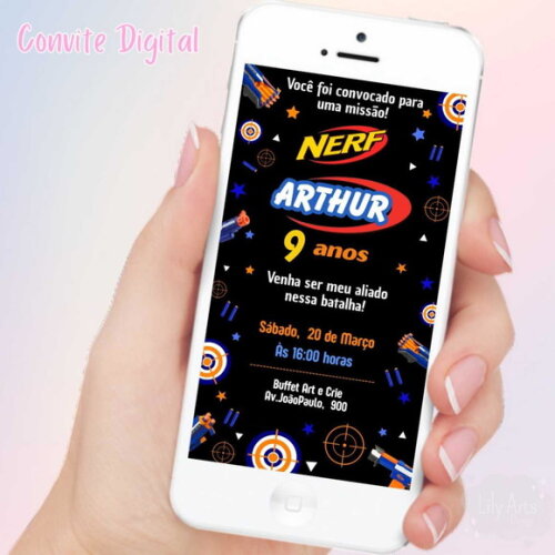 Convite Digital Menino Nerf