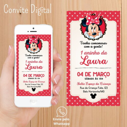 Convite Digital Minnie