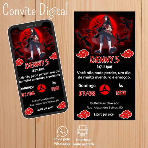 Convite Digital Naruto