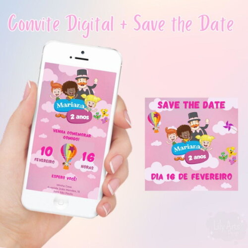 Convite Digital Mundo Bita / Save The Date
