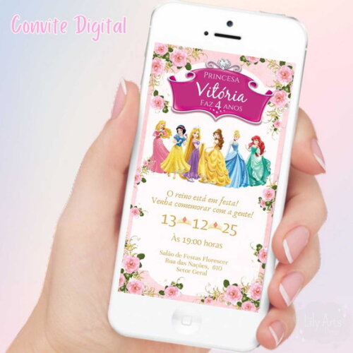 Convite Digital Princesas