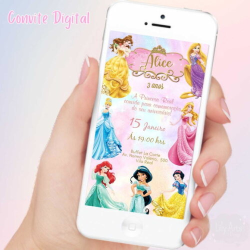Convite Digital Princesas