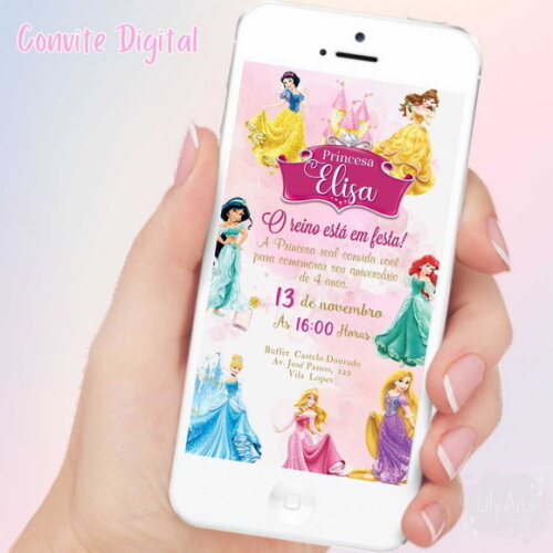 Convite Digital Princesas