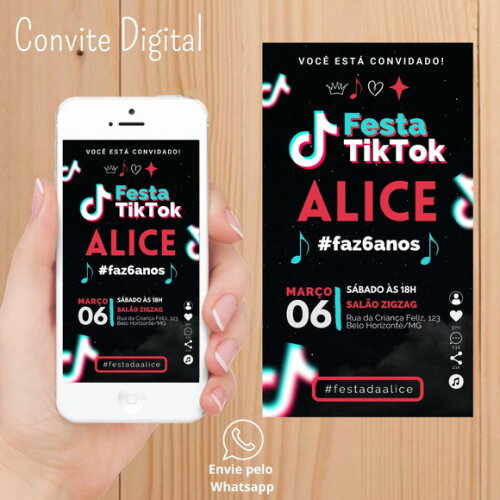 Convite Digital Tik Tok