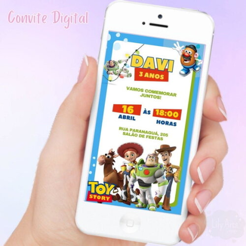 Convite Digital Toy Story