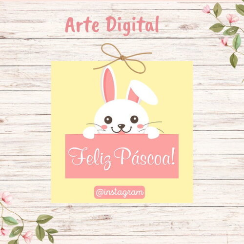 Tag / Cartão para Imprimir Páscoa - Digital
