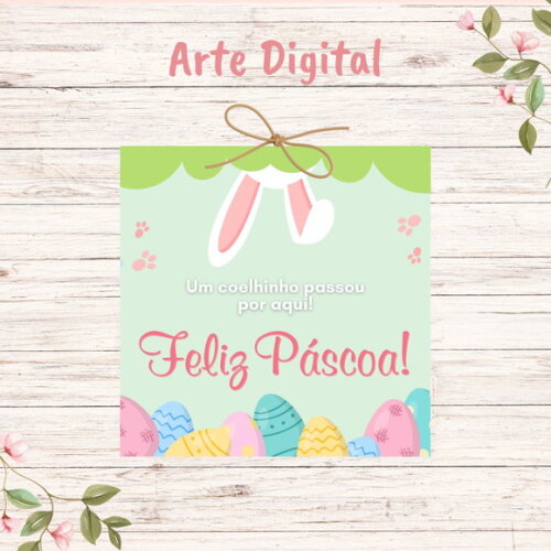 Tag / Cartão para Imprimir Páscoa - Digital