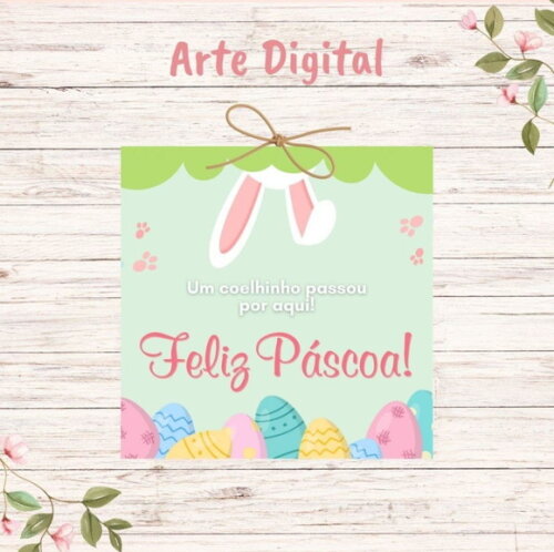 Tag / Cartão para Imprimir Páscoa - Personalizado
