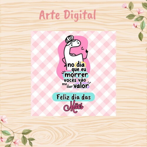 Tag Dia das Mães para Imprimir- Digital