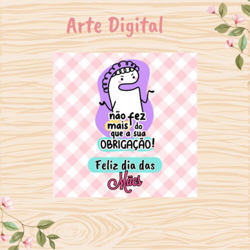 Tag Dia das Mães para Imprimir- Digital