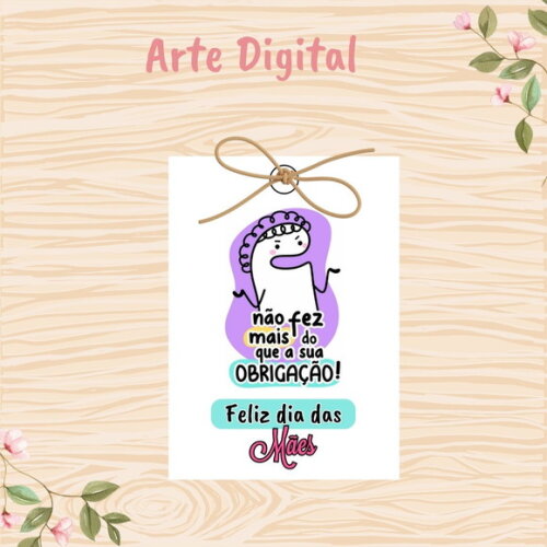 Tag Dia das Mães para Imprimir- Digital