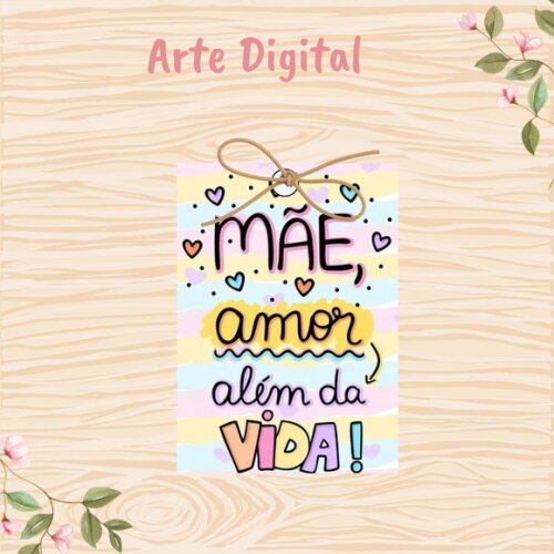 Tag Dia das Mães para Imprimir- Digital