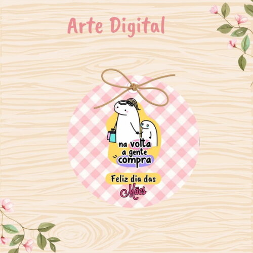 Tag Dia das Mães para Imprimir- Digital