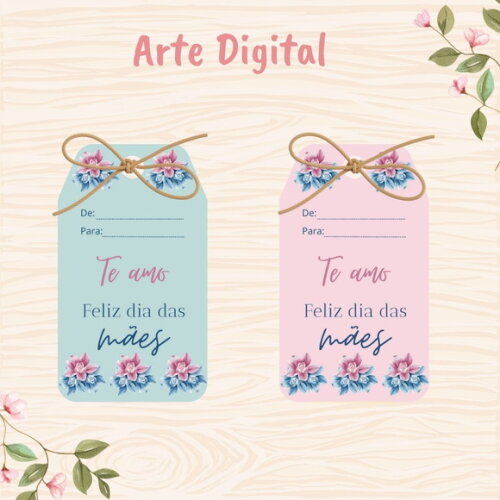 Tag Dia das Mães para Imprimir- Digital