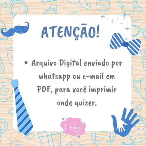 Tag Dia dos Pais para Imprimir- Digital