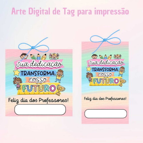 Tag Dia dos Professores para Imprimir- Digital
