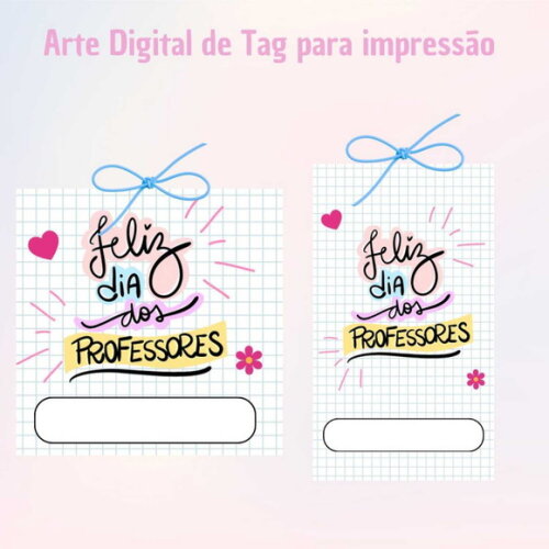 Tag Dia dos Professores para Imprimir- Digital