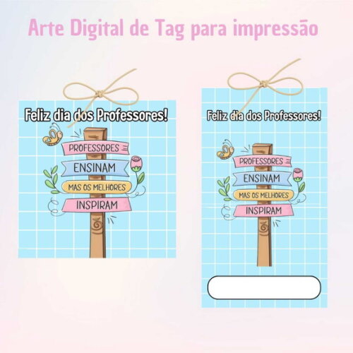 Tag Dia dos Professores para Imprimir- Digital