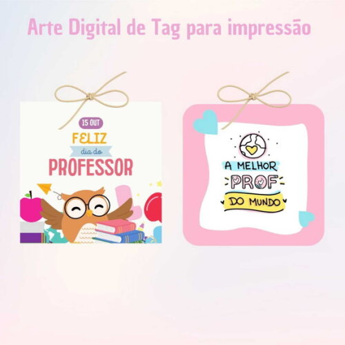 Tag Dia dos Professores para Imprimir- Digital