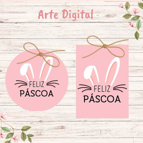 Tag para Imprimir Páscoa - Digital