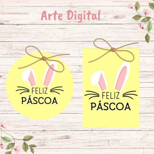 Tag para Imprimir Páscoa - Digital