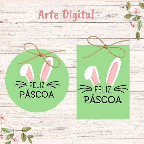 Tag para Imprimir Páscoa - Digital