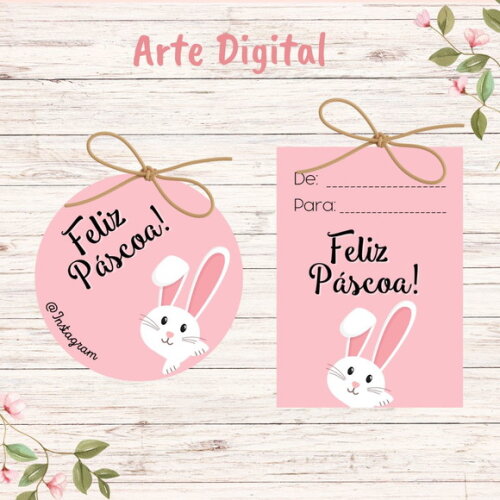 Tag para Imprimir Páscoa - Digital