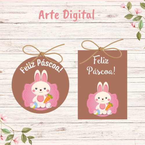 Tag para Imprimir Páscoa - Digital