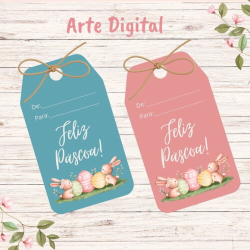 Tag para Imprimir Páscoa - Digital