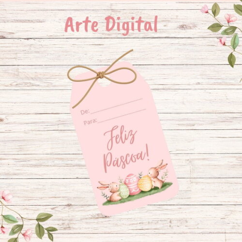 Tag para Imprimir Páscoa - Digital