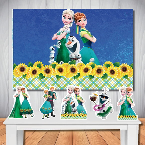 Kit Aniversário Festa Mega Painel + Display Frozen Ferve