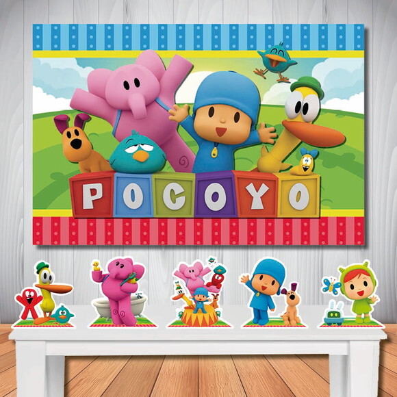 Kit Aniversário Festa Mega Painel + Display Pocoyo