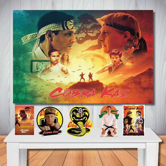 Kit Aniversário Festa Top Painel + Display Cobra Kai