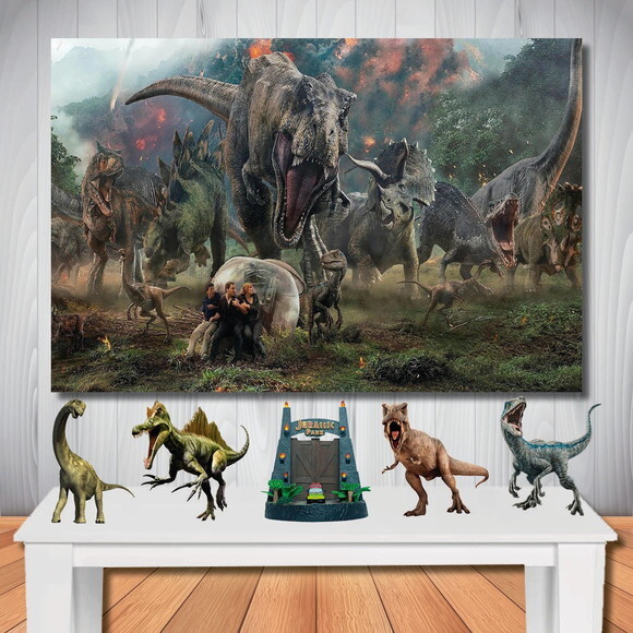Kit Aniversário Festa Top Painel + Display Jurassic Park