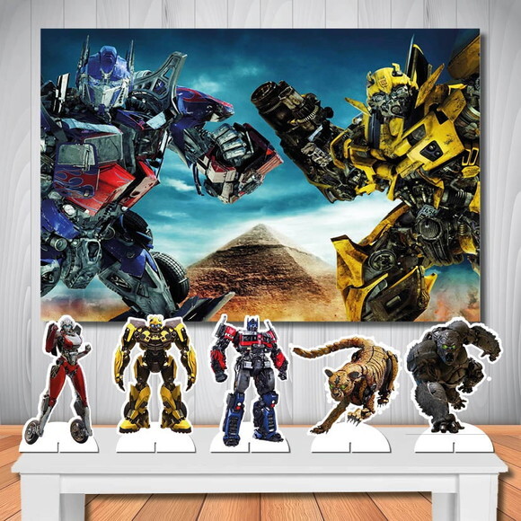 Kit Aniversário Festa Top Painel + Display Transformers