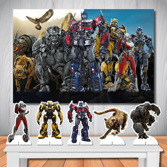 Kit Aniversário Festa Top Painel + Display Transformers