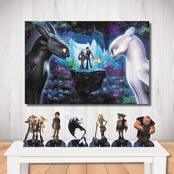 Kit Aniversário Top Painel + Display Como Treinar Seu Dragão