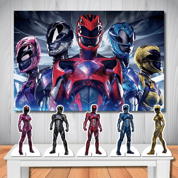 Kit Aniversário Top Painel + Display Power Rangers Filme