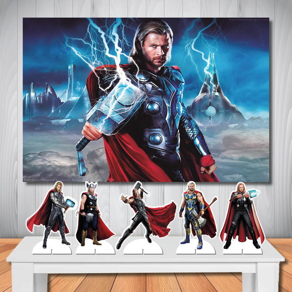 Kit Cenário de Festa Painel de Aniversário Mega Thor