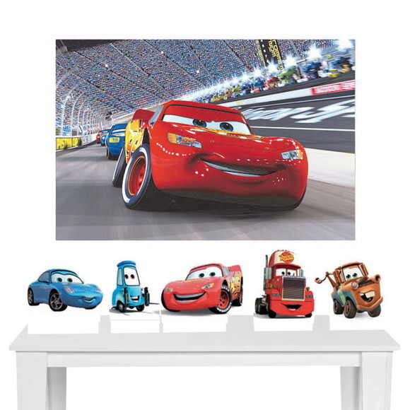 Kit Cenário Festa Carros - Painel em e 5 Displays