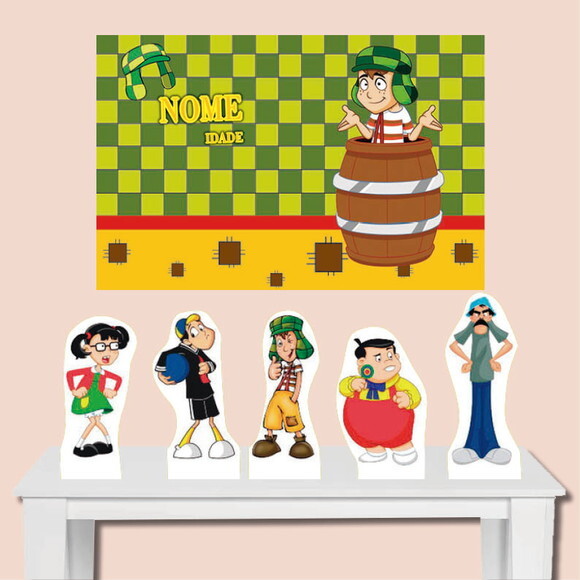 Kit Cenário Painel de Festa e Display de Mesa Chaves